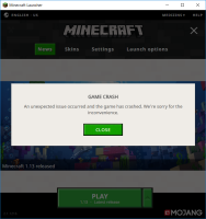 why does minecraft crash upon loading technic launcher