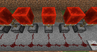 As you see on the picture I have turned off the lever and the redstone is of, but still the piston goes up and it is because of the redstone block on top!.png