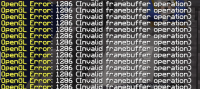 Ошибка opengl 1286 invalid framebuffer operation майнкрафт