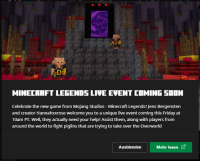 Minecraft Legends Live Event Coming Soon desc.png