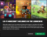 Lo-Fi Minecraft melodies in the launcher.png